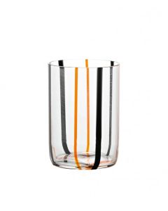 TIRACHE BICCHIERE ACQUA 35 CL NERO ARANCIO