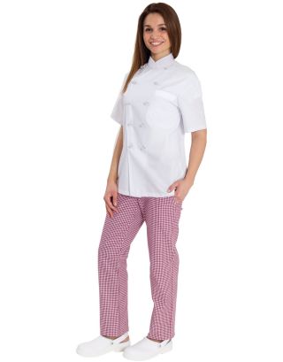 GIACCA CUOCO UNISEX ESTIVA BIANCA 50% COTONE