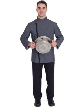 GIACCA CUOCO LAMPO JEANS NERO IN COTONE