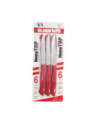 TOP COLTELLO BISTECCA 6 PZ ROSSO
